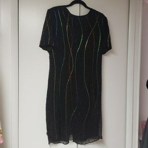 Styleworks vintage silk beaded dress 18